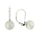 White Pearl Hook Earrings