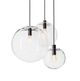 30cm Glass Lampshade Pendant Light Hanging Lamp Clear