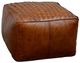 Leather Square Ottoman | Pouf