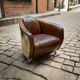 Armchair Mustang-Aged Italian Leather