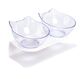 Double Elevated Pet Bowl Cat Dog Feeder Food Water Raised Lifted Stand Bowls