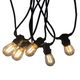 15m 20 Bulbs Black Cable S14 Bulb Flush Mount Connectable Weatherproof Outdoor Festoon Lights