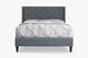 Lisbeth Fabric King Bed Frame - Blue