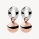 Sterling Silver Rose Gold Plate Shayla Earrings