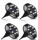 4 Pack - 12LED Solar Powered Ground Light Waterproof Garden Pathway Deck Lights - Cool White