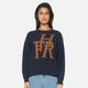 Huffer Girlfriend Intarsia Knit - Navy