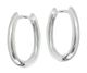 Sterling Silver Oval Huggie Earrings