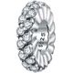 925 Sterling Silver Spacer Charm with Crystals