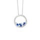 Open Circle Necklace with Blue CZ