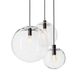 25cm Glass Lampshade Pendant Light Hanging Lamp Clear