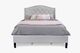 Lizina King Bedframe - Light Grey