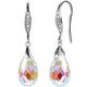 18K White Gold Crystal Earrings 