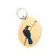 NZ Bird Wood Keytag - Tui Flax