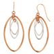 9ct Rose Gold Sterling Silver Bonded Earrings