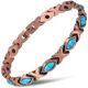 Womans Magnetic Copper Bracelet -Blue  #530-1