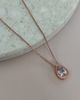 14k Rose Brilliant-cut Teardrop Necklace