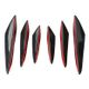 6Pcs Car Front Bumper Lip Splitter Fins Body Spoiler Canards Refit