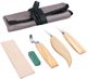Wood Carving Tools, 5 in 1 Carving Kit Wood Carving Tools Set- Includes Carving Hook Knife, Whittling Knife, Chip Carving Knife, Carving Knife Sharpener for Spoon Bowl Cup Kuksa Woodworking