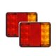 A Pair 12V 24V LED Trailer Truck Tail Lights