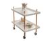 2 Tiers Utility Rolling Cart Multi-Function Storage Rack - White