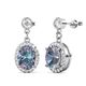 18K White Gold Alexandrite Earrings 