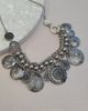 Silver Mandala Statement Necklace 49cm