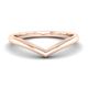 9ct Rose Gold Polished V-Shape Ring - Stacker