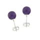 Sterling Silver Amethyst Stud Earrings