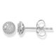 9ct White Gold Round Diamond Cluster Studs