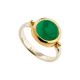 Najo Garland Yellow Gold Plate Green Onyx Ring