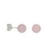 Sterling Silver Rose Quartz Stud Earrings