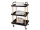 3-Tier Utility Rolling Cart Multi-Function Storage Rack - Black