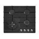 Midea 60cm Gas Cooktop Black Glass 60G40ME084-GFT