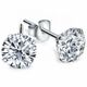 925 Sterling Silver CZ Diamonds Stud Earrings 