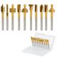 10Pcs HSS Router Bits 1/8