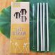 Stainless Steel Straws Set of 4 with Cleaning Brush