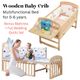 Co-sleeper Wooden Baby Crib Bed + Mattress + Fold out Changing Table + 5-piece bedding