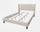 Lisbeth Fabric King Bed Frame - Beige