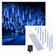 30cm 8 Tube 96LEDs Solar Meteor Shower Falling Rain Fairy String Lights - Blue