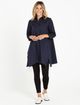 Zaida Tunic Shirt - Dark Blue