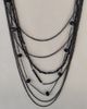 SAMPLE Jet Crystal Garbo Necklace 60cm