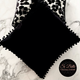 Black Beauty Velvet Pom-Pom Cushion