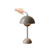 3 Colour Retro Mushroom Flower Bud Touch Table Lamp Rechargeable Night Light - Grey