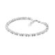 Sterling Silver Round & Baguette CZ Tennis Bracelet