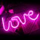 LED LOVE Neon Sign Light - Pink