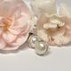 Sterling Silver Freshwater Pearl Button Stud Earrings