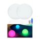 2 Pack 34cm Diameter 16-Colour Solar Inflatable Floating Ball Lights for Pools and Ponds