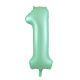 Number one supershape foil balloon - mint