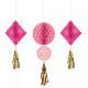 Baby Shower Honeycomb Hanging Decorations - It's a Girl