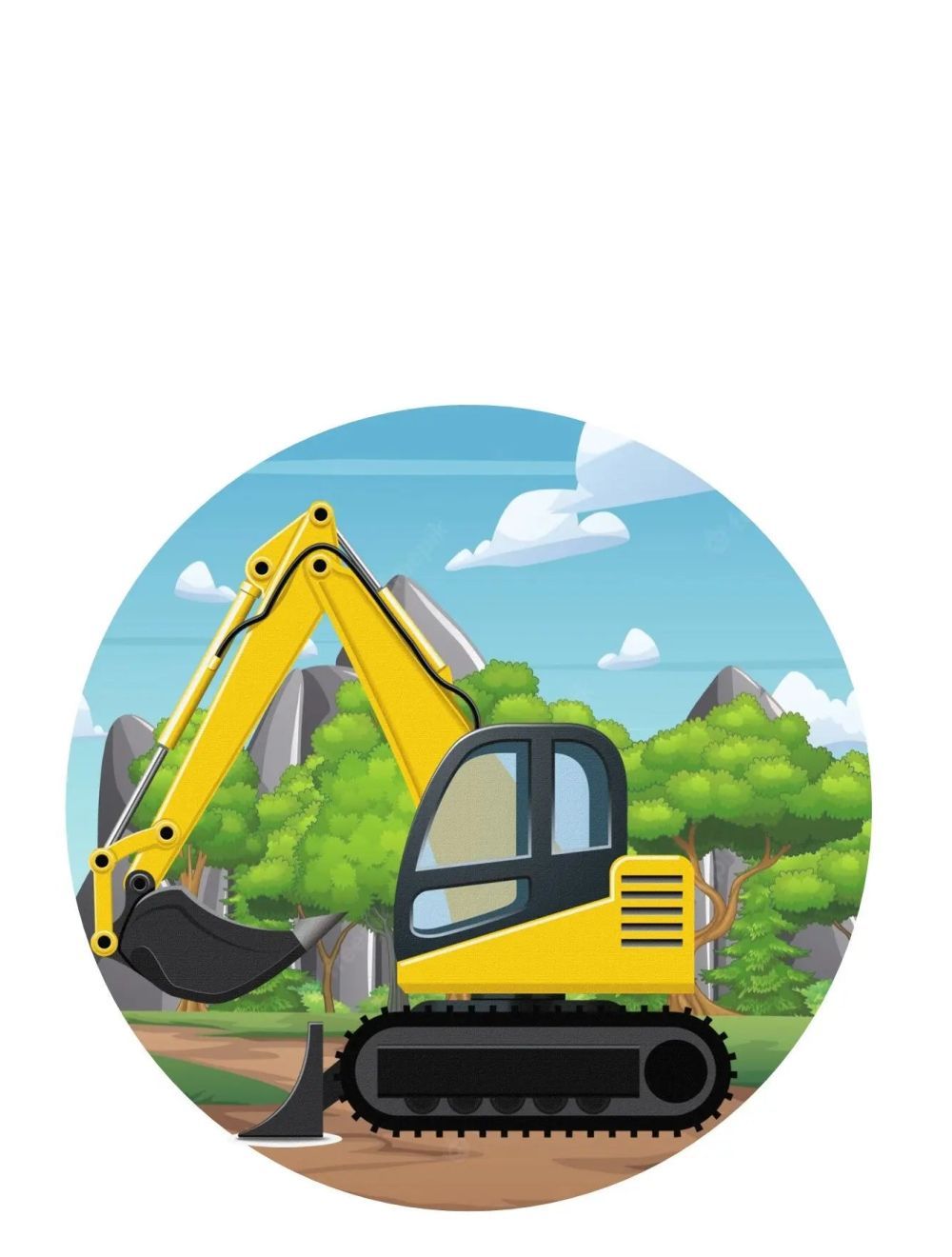 Excavator Edible Image